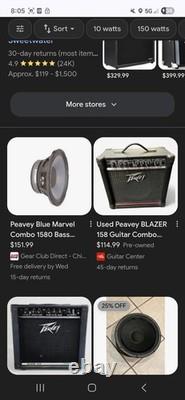 Vintage Peavey Blue Marvel Blazer S0544208 AMPLIFIER Works Fine! Portable