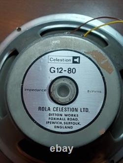 Vintage Rola Celestion England G12-80 12 Electric Guitar Amplifier Amp Speaker