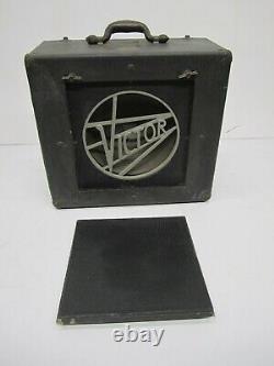 Vtg 1940s Victor Animatograph 16mm Projector Speaker Only Case Guitar Amp As Is