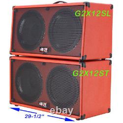 1 2x12 Guitar Speaker Cab Fire Hot Red Tolex Withcelestion Vintage 30 Haut-parleurs