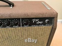 1962 Vintage Fender Brown Amplificateur Visage Modèle 6g5a Avec Reconed Oxford Président