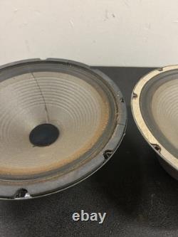 1971 Jensen Concert 1968 Vibranto LMI 122 Haut-parleur Bassman 12'' Paire Vintage #89