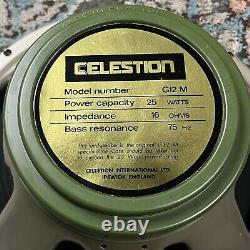 1991 Celestion Greenback G12M T1221 12 pouces fabriqué en Angleterre avec 6402