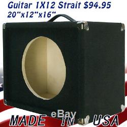 1x12 Guitar Speaker Extension Vide Devant Cabinet Noir Tapis Détroit G11220stbc