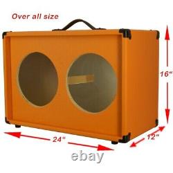 2x10 Guitar Speaker Vide Cabinet Bronco Orange Texture Tolex G2x10stbo
