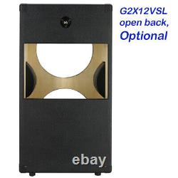 2x12 Vertical Slanted Guitare Haut-parleur Empty Cabinet Bronco Orange Tolex G2x12vsl