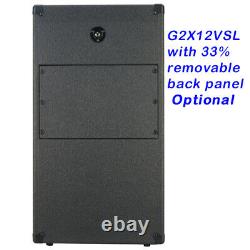 2x12 Vertical Slanted Guitare Haut-parleur Empty Cabinet Bronco Orange Tolex G2x12vsl