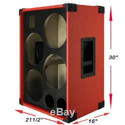 4x10 Avec Tweeter Guitare Basse Président Vider Cabinet Fire Red Tolex Bg4x10htfr