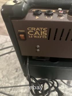 AMPLIFICATEUR ACOUSTIQUE EN BOIS ANCIEN CA15 15W Guitare TESTÉ FONCTIONNE
