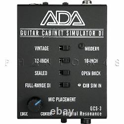 Ada Amplification Gcs-3 Guitar Cabinet Speaker Simulator DI Direct Box Gcs3 Nouveau