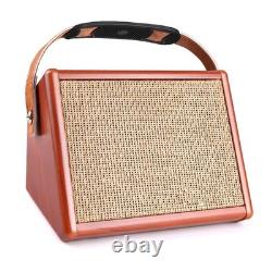Ammoon AC-15 Amplificateur portable de 15 W pour guitare acoustique, enceinte Bluetooth avec micro TIUH
