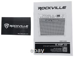 Amplificateur Combo Guitare Rockville G-AMP 40 Amp Bluetooth/Mic In/USB/Pédale