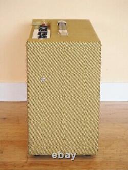 Amplificateur combo pour guitare à lampes Vintage 15W 1X10 avec haut-parleur en Tweed et badge personnalisé