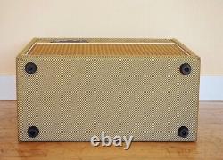 Amplificateur combo pour guitare à lampes Vintage 15W 1X10 avec haut-parleur en Tweed et badge personnalisé