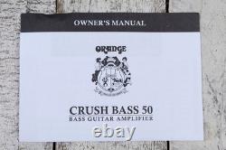 Amplificateur de basse électrique Orange Crush Bass 50 Édition Limitée Glenn Hughes