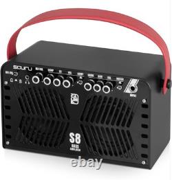 Amplificateur de basse portable Caline Scuru S8B 20W pour guitare basse, ampli de pratique à batterie