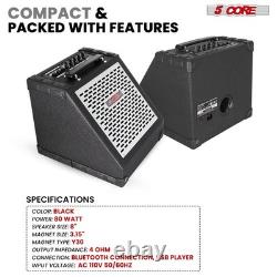Amplificateur de batterie électrique 5 Core 80 W Bluetooth avec 8 haut-parleurs et égaliseur 3 bandes