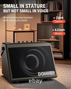Amplificateur de batterie électrique Donner DDA-20 20W, ampli de guitare électrique à 2 canaux, gris