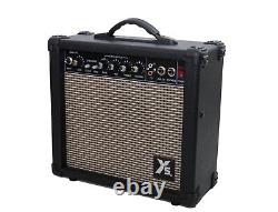 Amplificateur de guitare 30W à état solide avec overdrive, son propre, lead, haut-parleur 8 pouces et entrée Aux RCA.