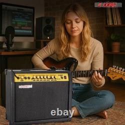Amplificateur de guitare 5 cœurs 80 W, mini ampli électrique portable avec haut-parleur intégré de 10 pouces