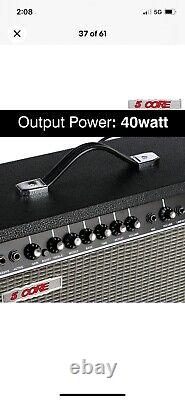 Amplificateur de guitare 5Core 40W avec haut-parleur intégré pour guitare électrique et acoustique