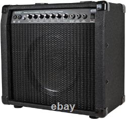 Amplificateur de guitare Combo 1X10 Noir, 40 Watts, Reverb à ressort, Haut-parleur de 10 pouces 4 Ohms