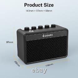 Amplificateur de guitare Donner 5W pour guitare électrique de bureau - Pratique de l'ampli de guitare avec rétro tonalité