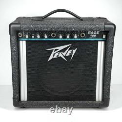 Amplificateur de guitare Peavey Rage 158 à bande teal 15W, amplificateur de guitare vintage fabriqué aux États-Unis