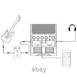 Amplificateur de guitare à pédale rechargeable pour accessoires d'instruments de musique