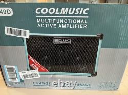 Amplificateur de guitare acoustique alimenté BP40D - haut-parleur Bluetooth portable 80W avec batterie