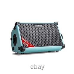 Amplificateur de guitare acoustique alimenté par BP40D - Enceinte portable Bluetooth 80W bleue