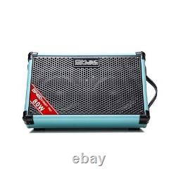 Amplificateur de guitare acoustique alimenté par BP40D - Enceinte portable Bluetooth 80W bleue