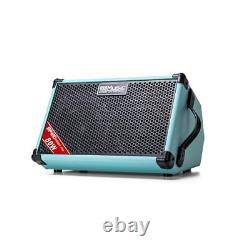 Amplificateur de guitare acoustique alimenté par BP40D - Enceinte portable Bluetooth 80W bleue