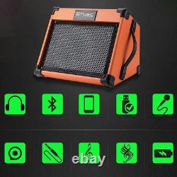 Amplificateur de guitare acoustique, ampli Bluetooth 20 watts pour guitare acoustique avec réverbération
