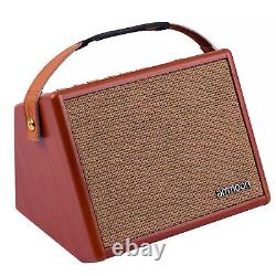 Amplificateur de guitare acoustique portable 25W avec haut-parleur Bluetooth sans fil et égaliseur à 2 bandes P0Y0