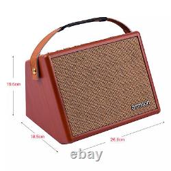 Amplificateur de guitare acoustique portable 25W avec haut-parleur Bluetooth sans fil et égaliseur à 2 bandes P0Y0