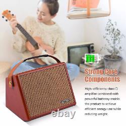 Amplificateur de guitare acoustique portable 25W avec haut-parleur Bluetooth sans fil et égaliseur à 2 bandes P0Y0