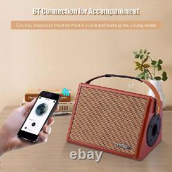 Amplificateur de guitare acoustique portable 25W avec haut-parleur Bluetooth sans fil et égaliseur à 2 bandes P0Y0