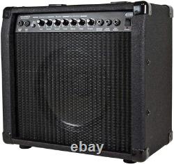 Amplificateur de guitare combo 1X10 Noir, 40 Watts, Reverb à ressort, Haut-parleur de 10 pouces 4 Ohms