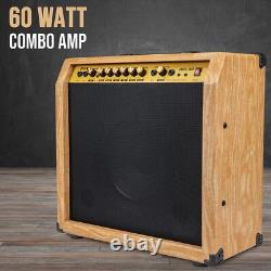 Amplificateur de guitare électrique LyxPro 60W, amplificateur de guitare avec haut-parleur intégré, naturel