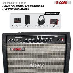 Amplificateur de guitare électrique portable mini 50 W à 5 cœurs avec haut-parleur intégré de 8 pouces