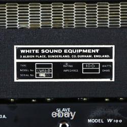 Amplificateur de guitare électrique vintage Matamp LW-100 blanc de 1973 RARE demi-stack OG