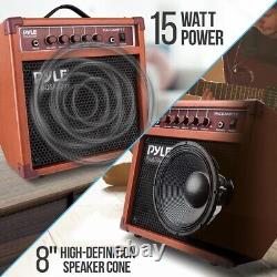 Amplificateur de guitare électronique portable Pyle avec haut-parleur haute définition de 8 pouces