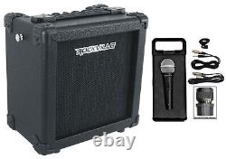 Amplificateur de guitare rechargeable Rockville G-CHARGE 20 Noir avec Reverb + Microphone