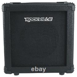 Amplificateur de guitare rechargeable Rockville G-CHARGE 20 Noir avec Reverb + Microphone