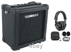 Amplificateur de guitare rechargeable Rockville G-CHARGE 20 noir avec reverb + écouteurs