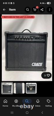 Amplificateur de pratique Crate Gx 20r État VG+++ PROPRE ET VINTAGE ! PORTABLE
