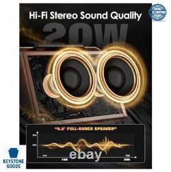 Amplificateur pour guitare acoustique 20 W à double canal, haut-parleur de 5,5 pouces, réverbération, égaliseur 2 bandes, batterie