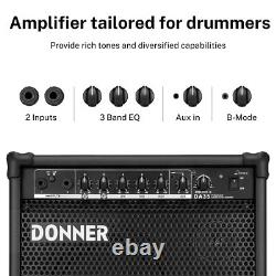 Amplificateur pour guitare électrique Donner DDA-35, haut-parleur 35 W, ampli pour batterie électronique et clavier