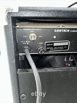 Années 1960 Gretsch Broadcaster Mini Lead 50 Amplificateur de guitare à l'état solide RARE Fonctionne